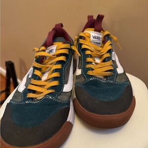 Vans Kids Sneakers - Teal, Yellow, and Burgundy